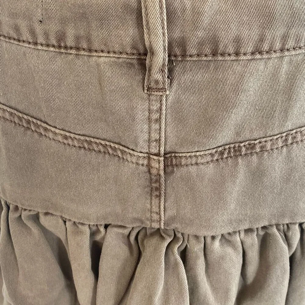 Blank NYC Light Brown Denim Balloon Mini Skirt Size 27 NWT